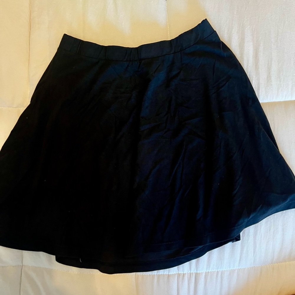 La Hearts Black Velvet Skater Skirt